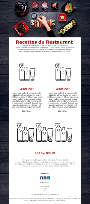 Emails Menus & Cartes