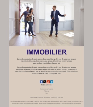 Modèle Email Immobilier