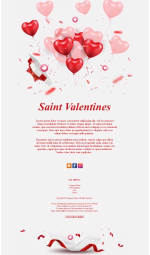 Newsletters de Saint Valentin