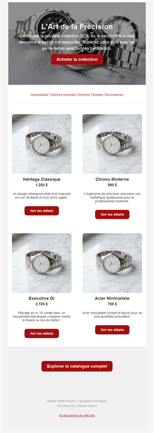 Luxury Watch Collection Templates