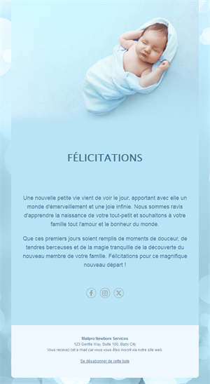 Newborn Celebration Emails