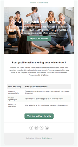Yoga & Pilates Email Tips