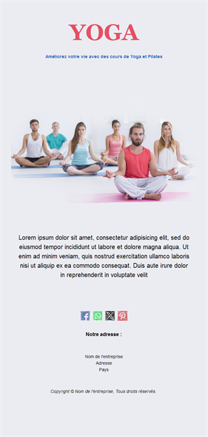 Yoga & Pilates Email Alerts