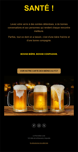 Pub Night Email Templates