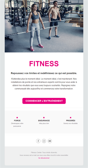 Fitness Tips Email Templates