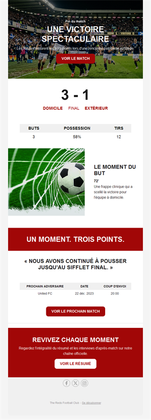 Game Day Email Templates