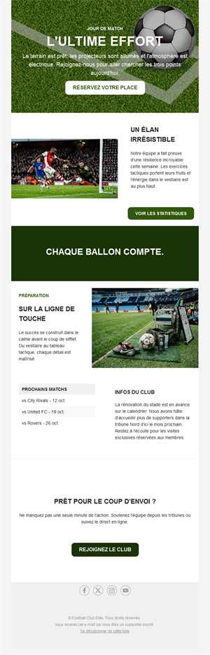 Basketball Club Email Layouts