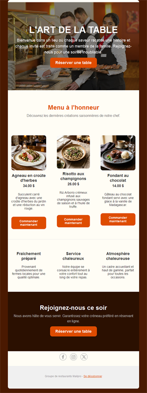 Restaurant Email Templates