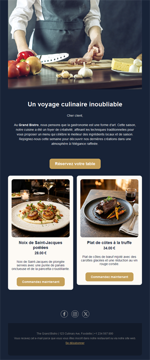Restaurant Email Templates