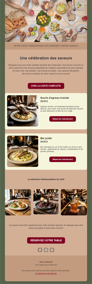 Gourmet Email News