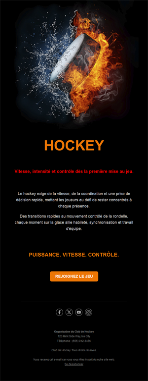 Hockey Email Updates