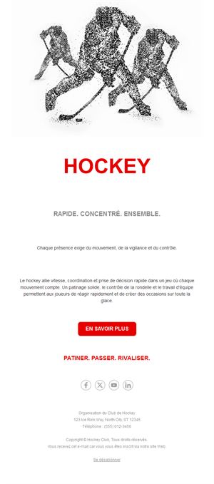 Hockey Action Email Alerts