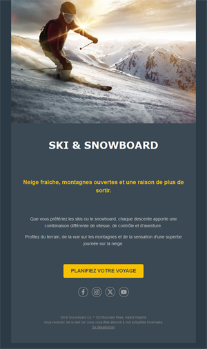 Ski Adventure Email