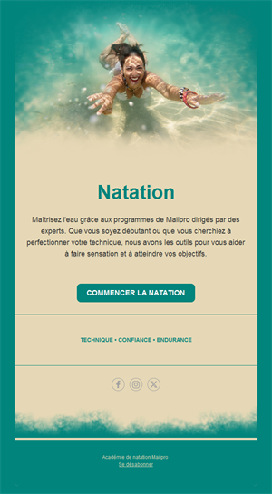 Swimming Event Emails
